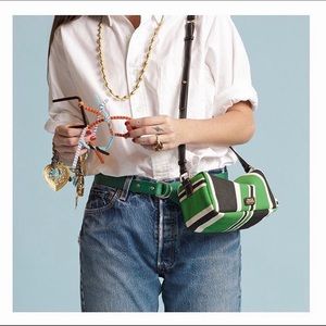 Nwot Frances Valentine Striped Piper bag